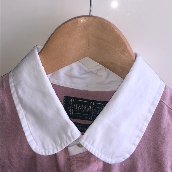 Men’s Pink Button Down Shirt with White Collar - Picture 3 of 6